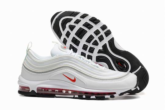 Cheap Nike Air Max 97 White Red Men's Running Shoes-44 - Click Image to Close